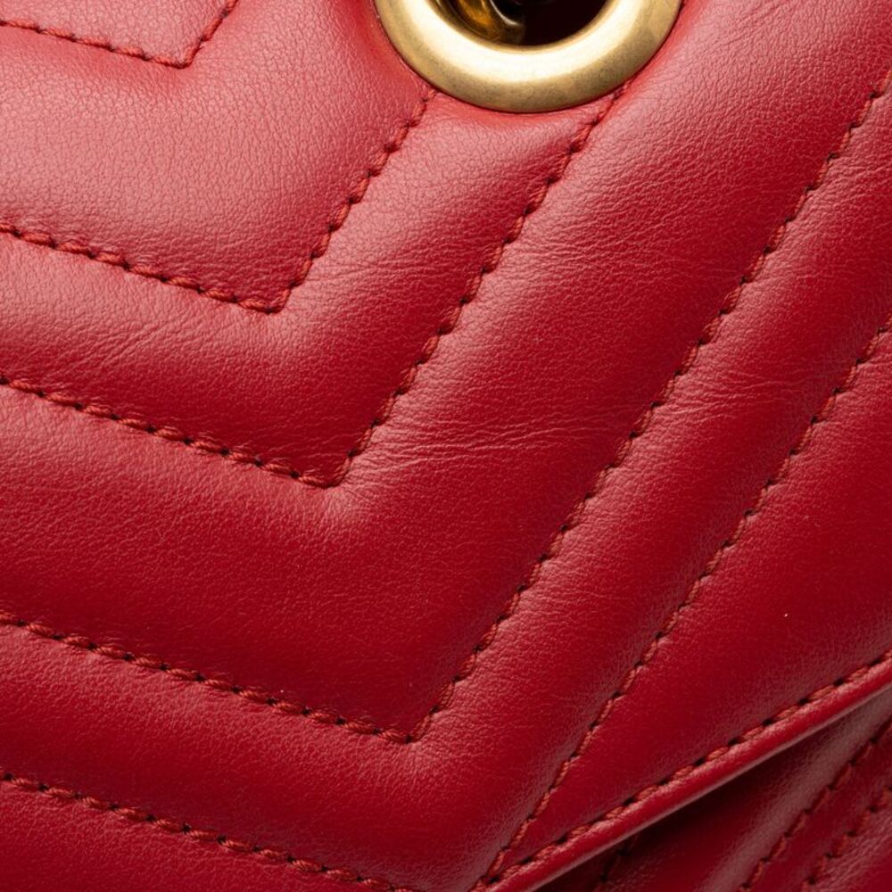 Gucci Matelasse Leather GG Marmont Medium Flap Bag - Picture 10 of 12